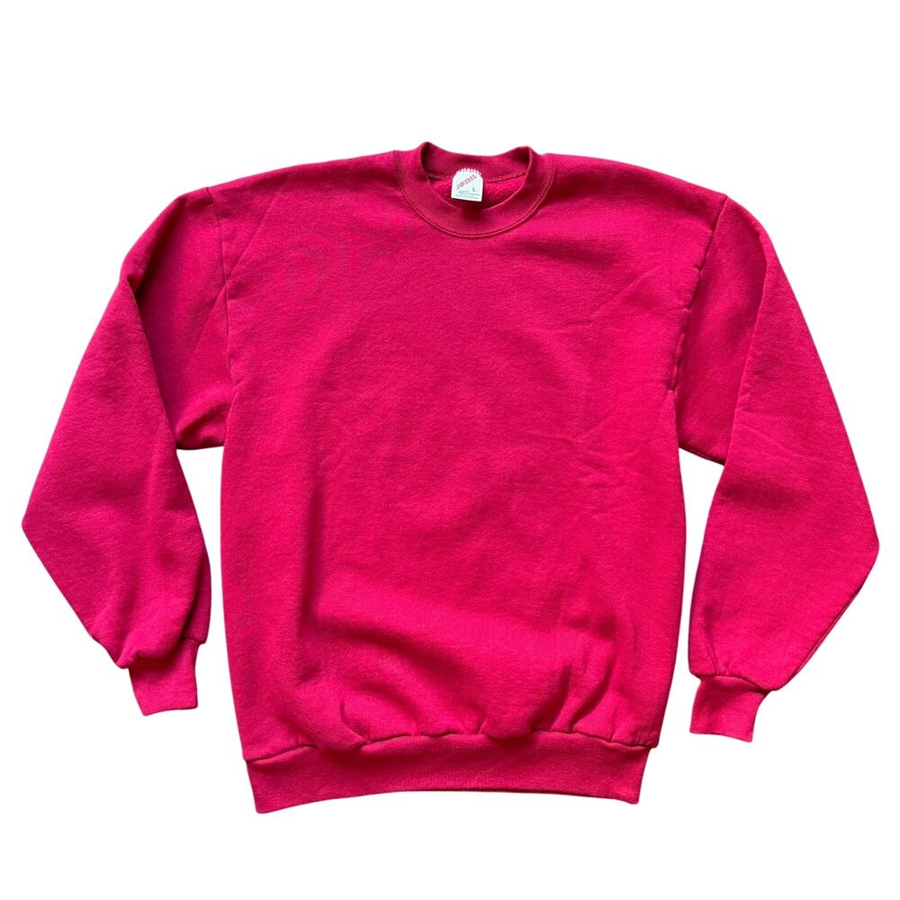 Jerzees Red Crewneck Sweatshirt Large Made in USA 50/50 Blend